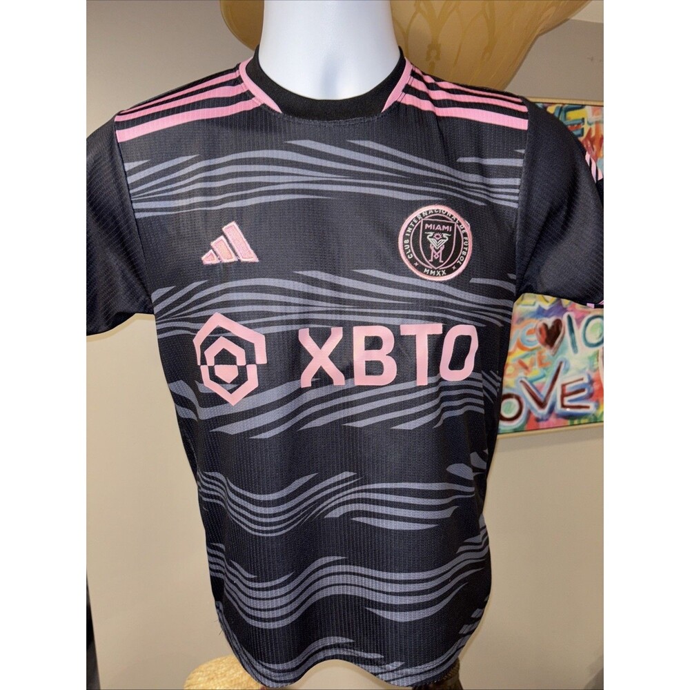 Inter Miami Mens Messi Away Jersey TM8 Black Pink HI1888 XS